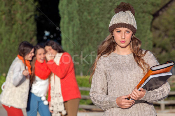 Víctima adolescentes intimidación ninos estudiantes grupo Foto stock © godfer