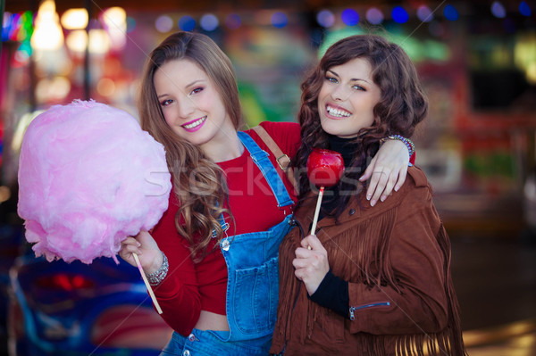 подростков справедливой конфеты девушки счастливым дети Сток-фото © godfer