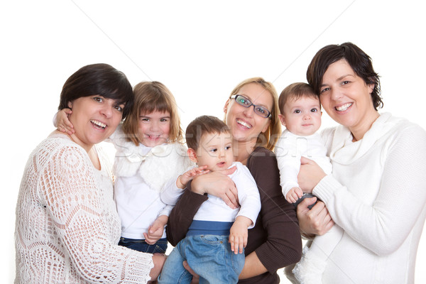 mums and children group Stock photo © godfer