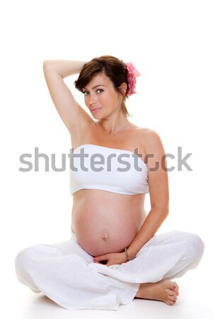 pregnant woman tummy Stock photo © godfer