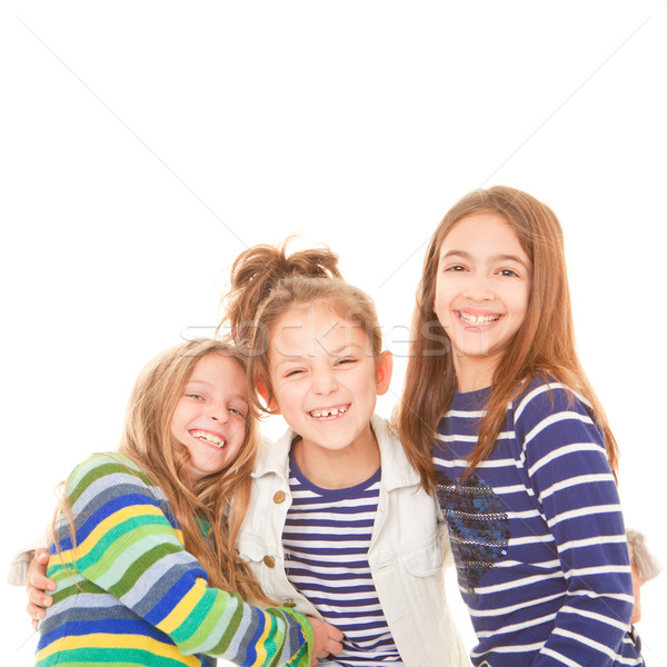 friendship, kids laughing Stock photo © godfer