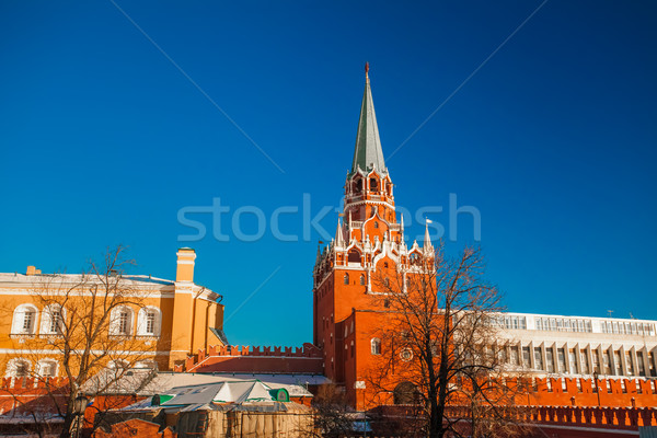 Vörös tér tél Moszkva Oroszország épület templom Stock fotó © goinyk