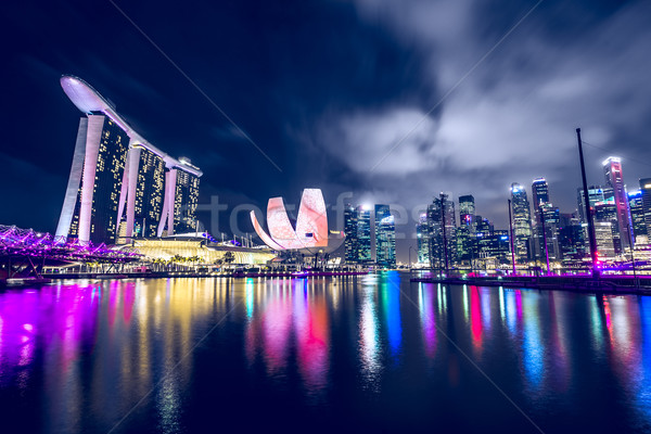 Singapore at night Stock photo © goinyk
