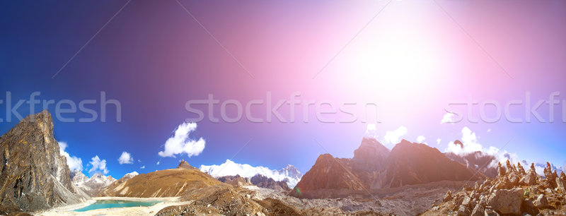 Hermosa montana paisaje vista everest región Foto stock © goinyk