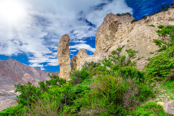 Foto stock: Nepal · belo · paisagem · himalaia · montanhas