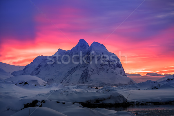 Beautiful snow-capped mountains in Antarctica Stock photo © goinyk