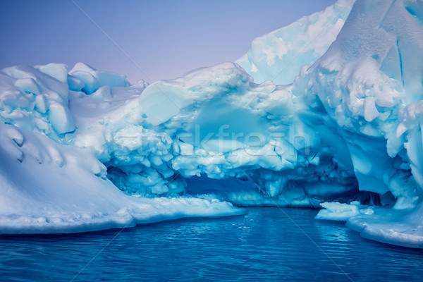 Gletsjer sneeuw mooie winter onderzoek water Stockfoto © goinyk