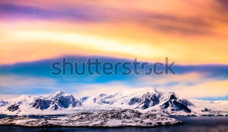 Beautiful snow-capped mountains in Antarctica Stock photo © goinyk