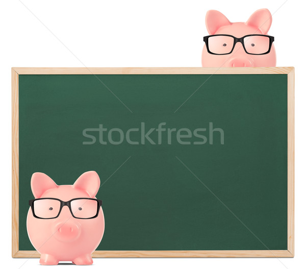 [[stock_photo]]: Banques · tableau · noir · isolé · blanche · éducation