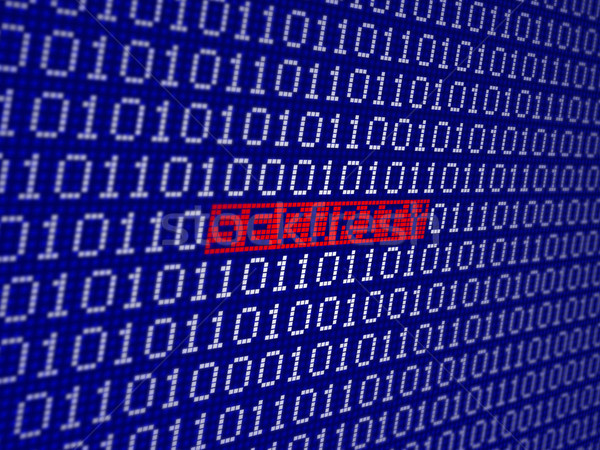 Veiligheid binaire code woord internet abstract slot Stockfoto © goir