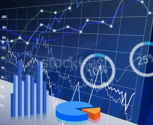 Business evolutie grafiek technologie financieren succes Stockfoto © goir