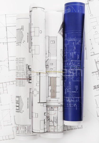 Сток-фото: чертежи · дома · планов · копия · пространства · служба · бумаги