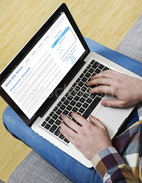Working on laptop Stock photo © goir