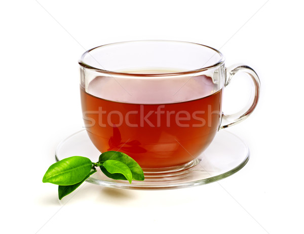 Teáscsésze csésze tea izolált fehér folyadék Stock fotó © goir