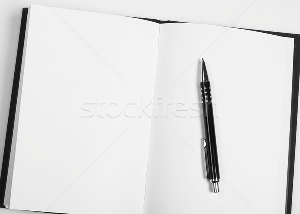 Сток-фото: книга · пер · белый · бумаги · сведению