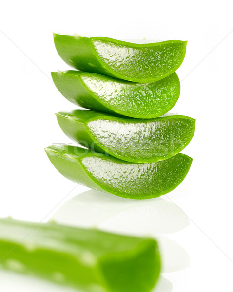Stock fotó: Aloe · boglya · izolált · fehér · étel · természet