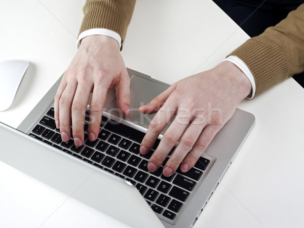Man typing on laptop Stock photo © goir