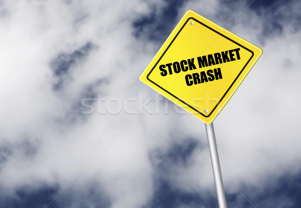 Stock foto: Aktienmarkt · Absturz · Zeichen · Himmel · Wolke · dunkel