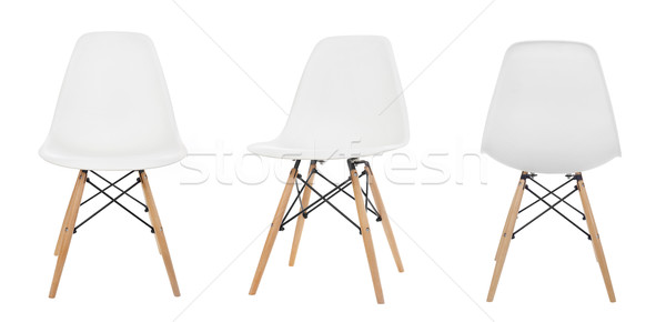 Modern szék variáció fehér bútor műanyag Stock fotó © goir