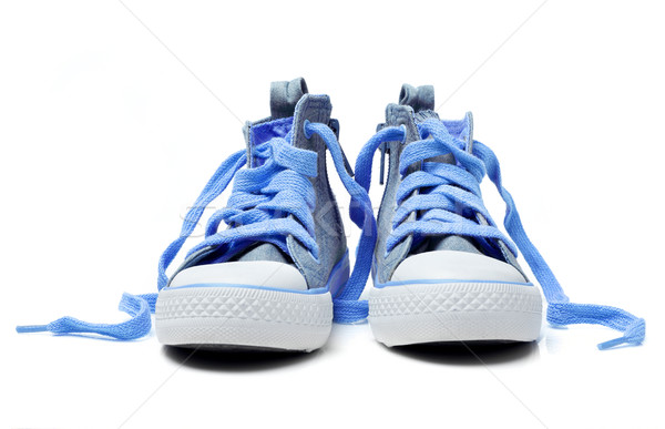 Stockfoto: Kid · schoenen · geïsoleerd · witte · mode · kind