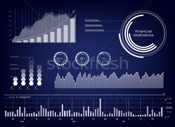 Financiële interface statistiek business internet financieren Stockfoto © goir