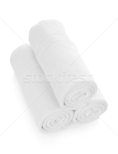 Stockfoto: Witte · handdoeken · schone · geïsoleerd · ziekenhuis · hotel