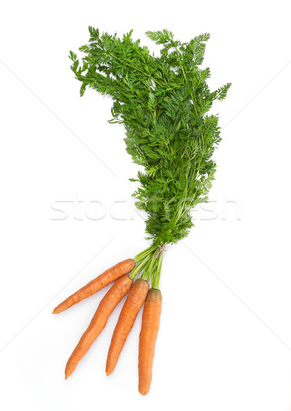 Stockfoto: Vers · wortelen · geïsoleerd · witte · wortel · plantaardige