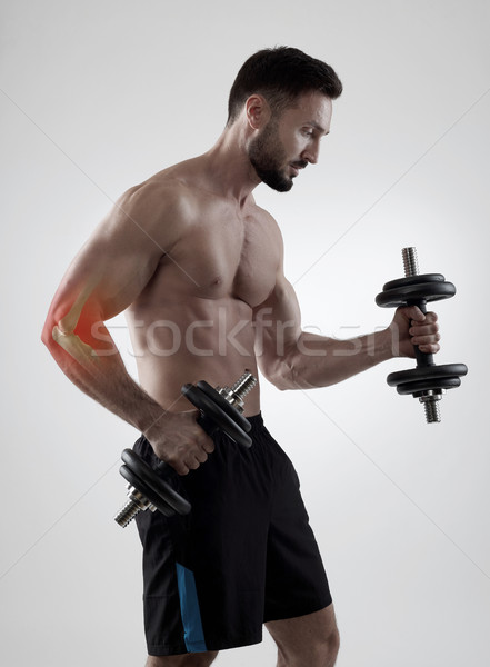 Weight trainning injury Stock photo © goir