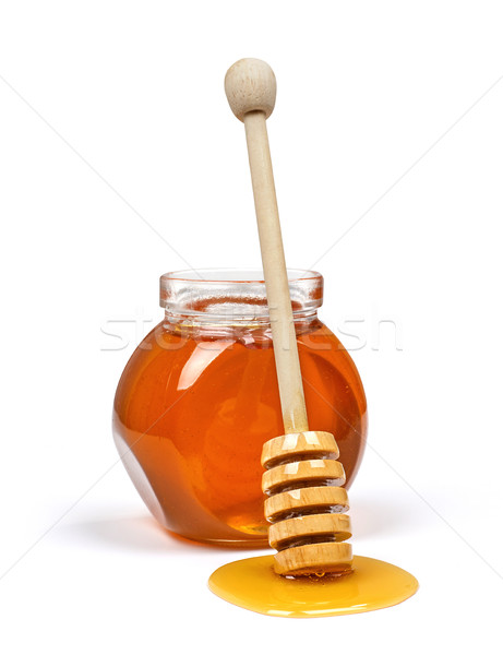 Honey pot and honey dipper Stock photo © goir