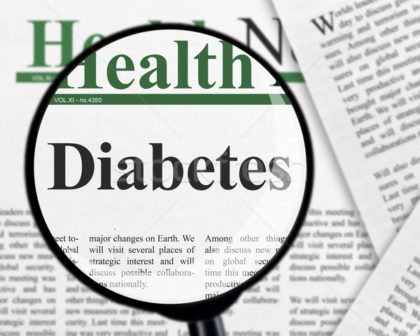 Diabetes under magnifying glass Stock photo © goir