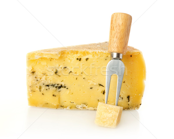 Cheese and basil Stock photo © goir