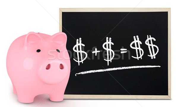 Piggy Bank with savings formula Stock photo © goir