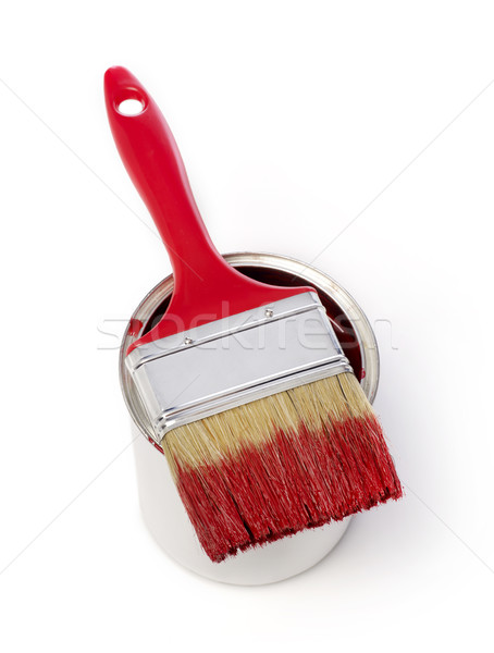 Paintbrush and paint can Stock photo © goir