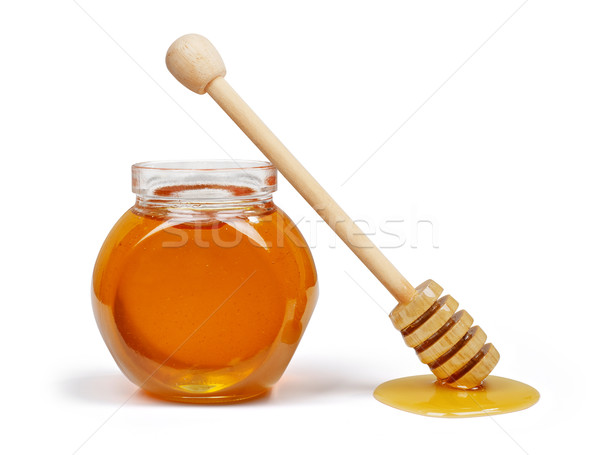 Honey pot and honey dipper Stock photo © goir