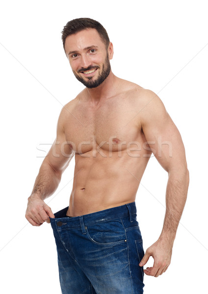 Fit muscular man Stock photo © goir