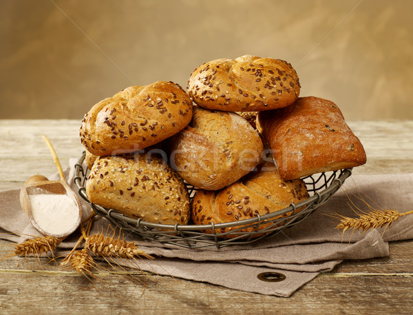 Stock photo: Bread in a basket