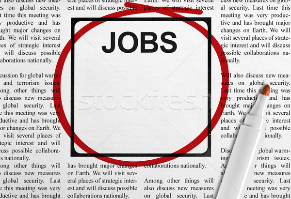 Job ad in newspaper Stock photo © goir