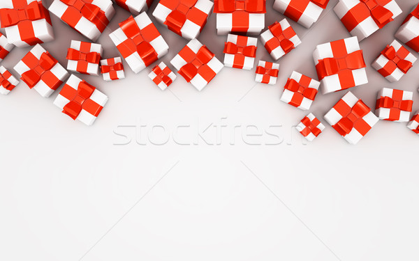 [[stock_photo]]: Présents · cases · au-dessus · espace · de · copie · anniversaire · rouge