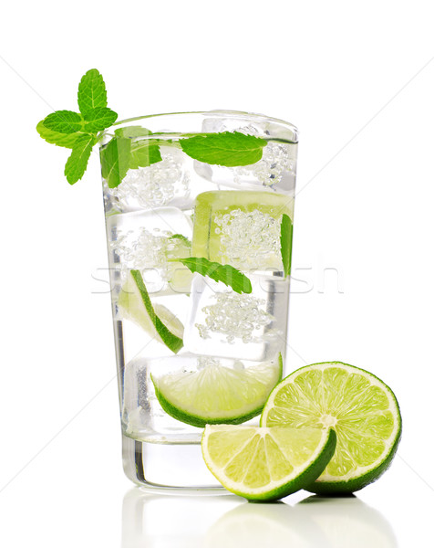 Cocktail with lime and mint Stock photo © goir