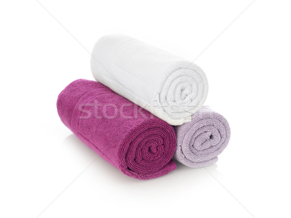 Handdoeken schone veelkleurig geïsoleerd witte ziekenhuis Stockfoto © goir
