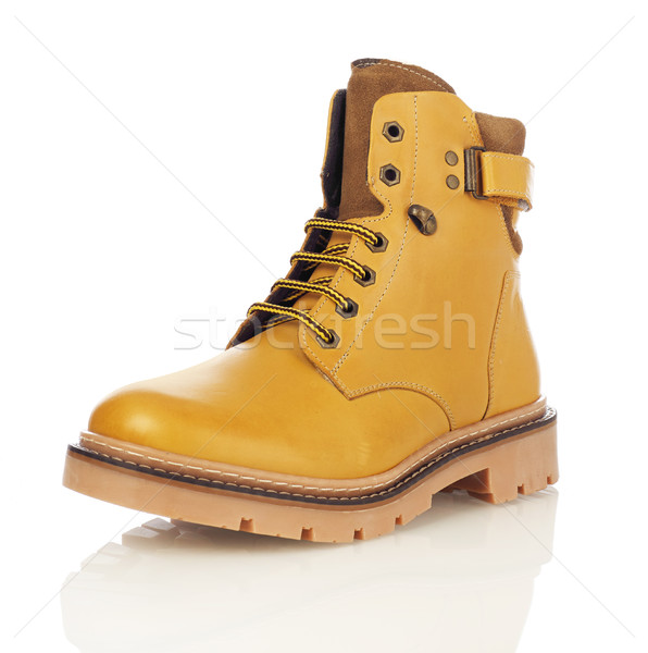 Yellow men boot isolated on white Stock photo © goir