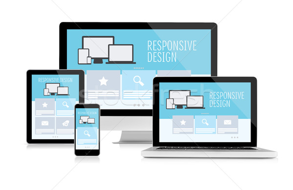 Responsive design on devices Stock photo © goir