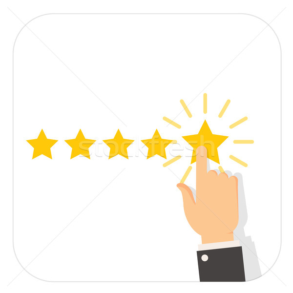Voting hand - rating stars, service feedback concept Stock photo © gomixer