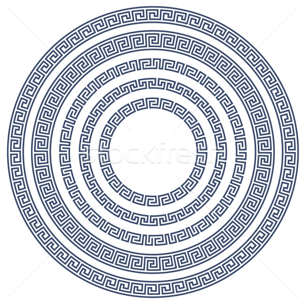 Round frame with greek pattern Stock photo © gomixer