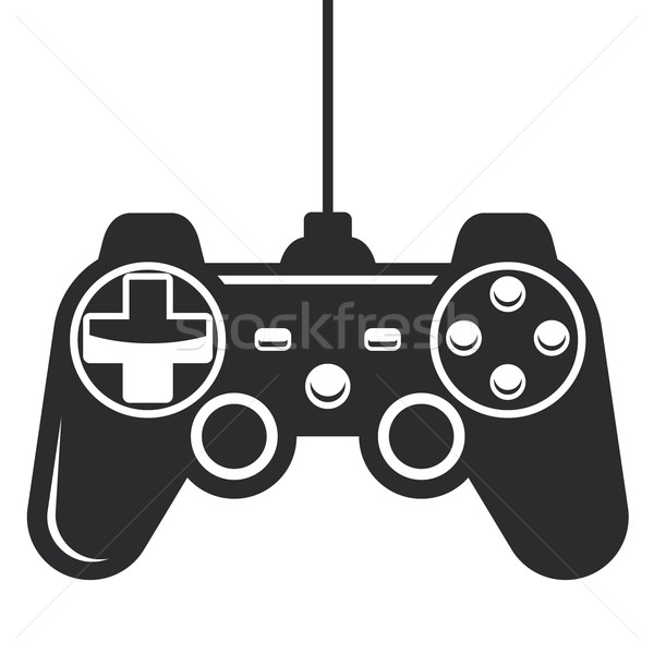 Gamepad icon - joystick for game console Stock photo © gomixer