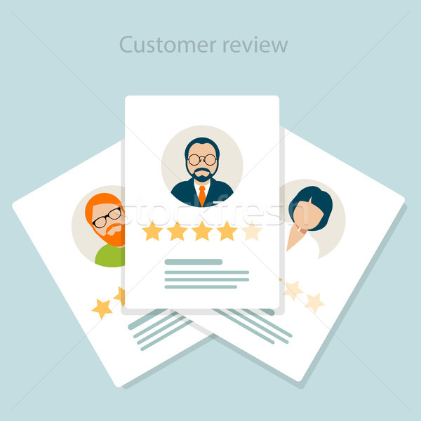 Reviewer opinion - customer review of service, rating concept Stock photo © gomixer