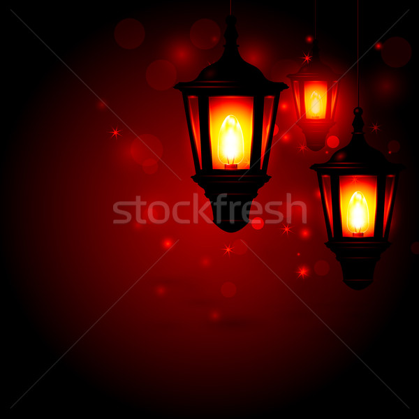 Stock fotó: Lámpás · ramadán · üdvözlet · absztrakt · fény · lámpa
