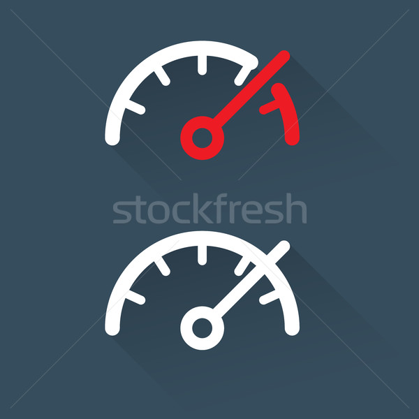 Speedometer (gauge)  scale - simple icon Stock photo © gomixer