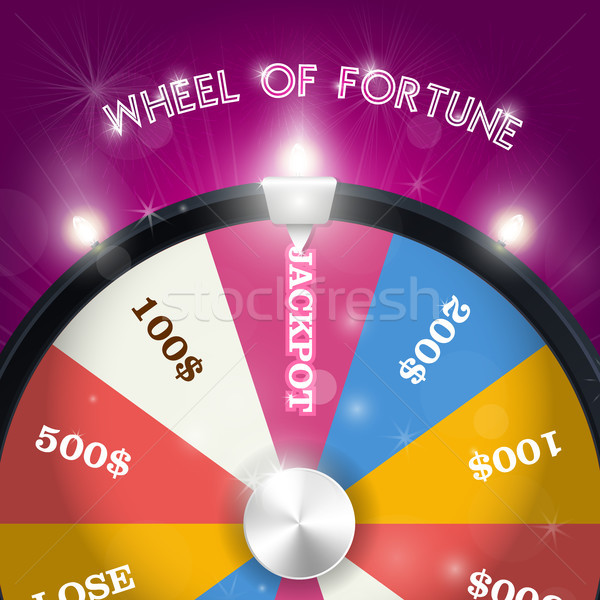 Wheel of fortune - jackpot  sector, lottery win concept Stock photo © gomixer