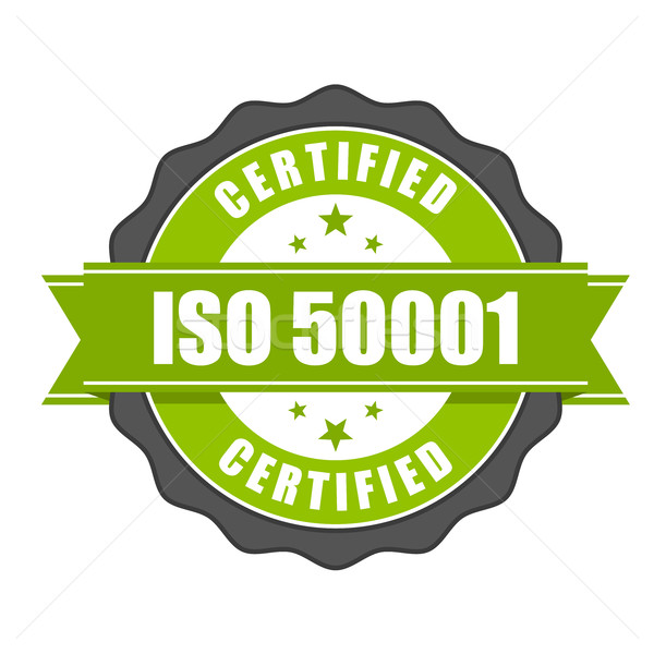 Iso standaard certificaat badge energie beheer Stockfoto © gomixer